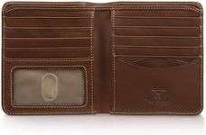 Tony Perotti Men's Italian Leather Bifold Wallet With Card Holders, Pocket Size 4.25"(w), ID Window - Eco-Friendly Vegetable-Tanned Full Grain Leather Wallet Made in Italy - Cognac