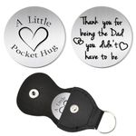 Pocket Hug Token Dad Gifts from Daughter Son Grateful Appreciation Gift for Dad Daddy Father Christmas Birthday Gifts for Dad Father Daddy In Law Thank You Keychain for Step Bonus Dad Daddy Father