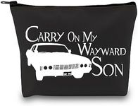 TV Show Inspired Carry On My Wayward Son Makeup Cosmetic Bag for Fans BFF Gift, Carry On Black, Medium, Modern