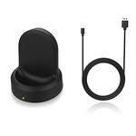 TiMOVO Charger Compatible with Samsung Gear S3, Charging Cradle Replacement Charger Dock with USB Charging Cable for Samsung Gear S3 Classic/Frontier - Black