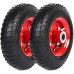 AR-PRO 2-Pack 2.80/2.50-4" Tire and Wheel Set - Universal Replacement Utility Equipment Tire and Wheel Assembly with 3" Centered Hub, and 3/4" Ball Bearings