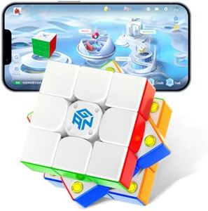 GAN 356 i Carry S Smart Cube Magnetic, 3x3 Speed Cube Intelligent Tracking & Replaceable Batteries with CubeStation App, Compatible with iOS 9.0+, Android 4.4+ Devices for Kids Beginner