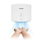 anydry 2630S Compact Hand Dryer Automatic High Speed Electric Hand Dryer,Commercial or Household,Hand Dryer for Toilets.(White)