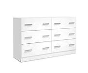 Artiss Chest of Drawers 6 Drawer Wh