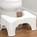 PARASNATH Squat Toilet Seat Leg Stool 8 inch (White Colour) for Western Toilet Portable Comfortable Sturdy Foot Step for Potty - Made in India