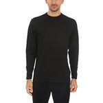 Minus33 Merino Wool 718 Ticonderoga Men's Lightweight Crew Black Small
