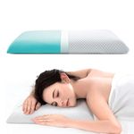 AOTOZE Thin Pillow for Adults | Flat Pillow for Sleeping | Thin Memory Foam Pillow | Front Sleeper Pillow Stomach Sleeper Pillow | Slim memory foam pillow | Low Pillow (60 x 40 x 6 cm)