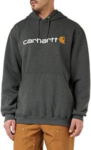 Carhartt Men's Loose Fit Midweight Logo Graphic Sweatshirt, Carbon Heather, XL