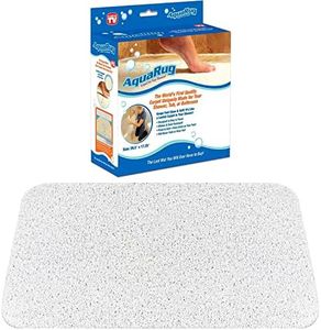 Non Slip Shower Mat, Mold Free Bath Mat with Water Drains - Comfort and Stability for Shower, Tub, Bathroom, by The pool, wet indoor-outdoor areas (37x67cm, White)