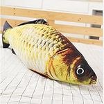 OUKEYI 31inch Giant 3D Soft Fish Cushion Pillow Carp Plush Pillow Stuffed Toy Throw Pillow for Home Decoration Gift Kids Pillow Stuffed Animal Toy