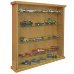 WATSONS COLLECTORS - Wall Display Cabinet With Four Glass Shelves - Oak