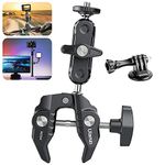 ULANZI R094 Super Clamp Camera Clamp Monitor Mount with 1/4'' & 3/8'' Scew, 360° Double Ballhead Magic Arm for Sony Canon Nikon DSLR Camara, Ronin, Microphone, Video Light, Rod, Cross Bar