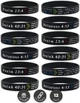 Inkstone Silicone Rubber Wristbands Popular Bible Verses Bracelet Mix (Philippians 4:13 / Psalm 23:4 / Jeremiah 29:11 / Isaiah 40:31)