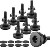 Furniture Levelers,8 Pieces Adjustable Feet Levelers, Black T- Nut Kit 3/8”-16 Thread Heavy Duty Furniture Leg Levelers for Table Legs Furniture Feet Cabinets Sofa Tables Chairs Raiser