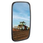 KEMIMOTO Tractor Mirror Replacement 7.9" x 13" Compatible With Front Loader Excavator Farm Tractor 1025 6105E 4430 Compact Tractor Mirror Farm Equipment