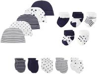 JELYLOVE Unisex Boy Girl Baby Hats Mittens Socks 15 Pack Cotton Infant Caps Gloves Newborn Accessories Set