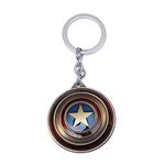 Arkanum Marvels Avengers | C A Shield Infinity War Endgame Heavy Metal Keyring | Keychain Antique Golden