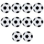 10 Pcs Mini Table Football Balls, 32 mm/1.26 inch Table Soccer Foosballs Replacement Balls, Mini Black and White Tabletop Game Soccer Balls for Kids Adults Football Table Game, Party Favours