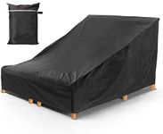 COOSOO Double Chaise Lounge Cover Waterproof 82Inch 2-Person Wide Patio Chair Cover Rattan Daybed Sofa Recliner Furniture Protective Dust Cover Windproof Anti-UV for Outdoor Garden Beach