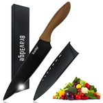 Bravedge Kitchen Knife, 8" Chef Knife Ultra Sharp Chopping Knife with Durable Stainless Steel Ergonomic Handle Protective Sheath Gift Box Perfect for Home and Restuarant Cooking