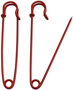 Wuuycoky Red 76mm Length Safety Pin Safety Blanket Pin Pack of 10