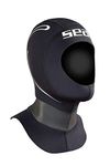 Seac Wetsuit Hood Tekno Mens'-Ladies' 5mm Quality Neoprene - Scuba Diving, Snorkeling, Black, Medium