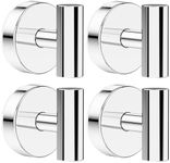 Bntuk Suction Cup Hooks, Shower Hooks for Inside Shower – Removable Towel Hooks for Bathroom Window Glass Mirror Tile, Bath Robe Looafh Hook for Hanging – Waterproof & Rustproof, Chrome (4 Pack)