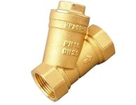 JES Y Type Strainer Hydraulic Pneumatic Tool Accessories Strainer Brass Y- Type Strainer Simple Small Durable Strainer Size 1 Inch (Golden color)