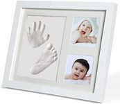 PewinGo Footprint & Handprint Clay Kit, Baby Photo Frame Kit for Newborn Baby Girls and Boys, Baby Shower Gifts,Baby Registry, New Parents Gift, Perfect Baby Memory and Nursery Room Decoration-WHITE