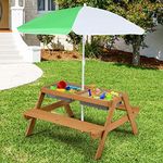 KOTEK Kids Picnic Table, 4 in 1 San