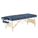 Master Massage Coronado Portable Pro Package-Adjustable Height, Working Capacity of 340KG. and 7.6cm Foam Cushioning-Massage Couch Tattoo Bed, Lash Table, Royal Blue, 76cm