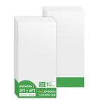 STICKGOO Drop Ceiling Tiles 2ft x 4ft, White PVC Ceiling Panels, Soomth Ceiling Tiles 24 x 48in, Waterproof - Fire-Rated to Prevent Breakage Cover 80 Sq. Ft, Pack of 10 Tiles