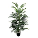 Garden Hub Artificial Areca Palm Leaf Plants for Home Decor Medium/Tall Size with Pot (5ft PLT1611)