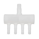 sunwes Plastic 4 Way Aquarium Oxygen Tube Fitting Splitter Manifold Tap Valve