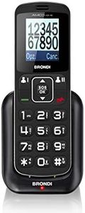 Brondi Amico Home, Telefono cellulare GSM per anziani con tasti grandi, tasto SOS e funzione da remoto, dual SIM, volume alto