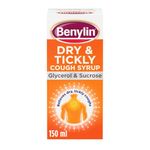 Benylin Dry and Tickly Cough Syrup (1x 150ml), Cough Medicine for Adults and Children, Glycerol and Sucrose Soothing Syrup Relieves Irritated and Sore Throat