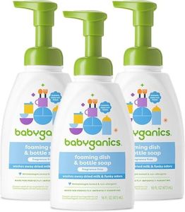 Babyganics Foaming Dish and Bottle Soap, Fragrance Free, 16oz Pump Bottle (Pack of 3)