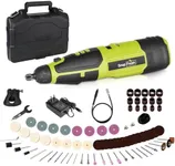 12V Cordless Rotary Tool Kit, 7 speeds, 77 Accessories, 2 attachments, Flex Shaft, Universal keyless chuck,1 hour Quick Charging, for Cutting, Sanding, Polishing, Drilling, Grinding,Carving