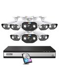 ZOSI 16CH 4K Spotlight PoE Home Security Camera System,H.265+ 16CH 8MP NVR with 4TB HDD,8pcs 5MP Outdoor PoE IP Cameras,Two Way Talk,Color Night Vision,Human Detection,Remote Access for 24-7 Recording
