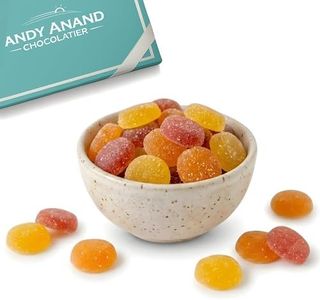 Andy Anand Chocolatier Pâtes de Fruits - Gluten Free French Fruit Jellies, Flown Fresh from France Mix of Natural Assorted Flavors, Guilt Free Indulgence with No Artificial Additives (24 Pcs, 8 Oz)