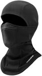SoeKewo Ski Mask Balaclava Winter Windproof Breathable Adjustable Sports Face Cover Fleece Thermal Headwear Skiing Motorcycle Cycling Fishing for Men, Black