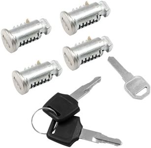 Unlorspy 4 Pcs Lock Cylinders Replacement Set for Car Roof Rack System Components,Includes 4 Pcs Cylinders Cores & 2 Pcs Keys & 1 Pcs Control Key