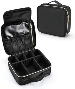 Bolsa Maquillaje Viaje Neceser Maquillaje Organizador vacio Bolsa Cosméticos Mujer Organizador Maquillaje Maletín Maquillaje, Negro