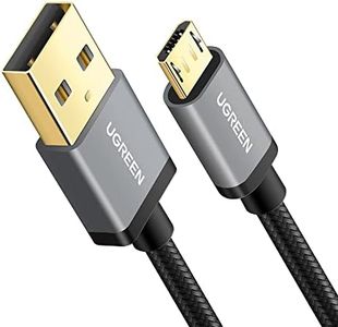 UGREEN Cable Micro USB Carga Rápida, Cable USB a Micro USB de Nylon QC3.0/2.0 Compatible con Galaxy S7 S6 A7 A6 A5, Redmi Note 5 (0,5 Metro)