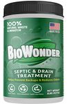 BioWonder Septic Tank Treatment - Prevent Backups & Reduce Odor - 100% All-Natural Enzymes - Disposal, Drain, RV, Septic, Grease Trap, Toilet, Shower - 2lbs 60 Treatments