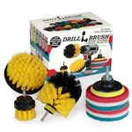 Drillbrush Power Scrubber Brush Set - Drill Brush Attachment - Grout Brush Drill Attachment - Drill Scrubber Attachment - Bathroom Cleaner Scrub Brush - Toilet Brush Cleaning Supplies - Grout Cleaner