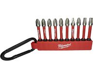 Milwaukee - Shockwave Impact Duty Screwdriver Bit Carabiner Set 10 Piece, Variety Pack