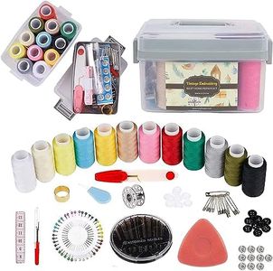 Premium Sewing Kit Set - Portable Sewing Supplies for Beginner Traveler and Emergency Clothing Fixes,DIY Crafts Accessories with Thread, Scissors, Needles, Tape Measure and Other Accessories