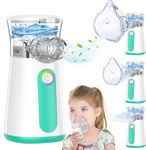 CAZOS Portable Nebulizer Machine for Kids Adults - Rechargeable Handheld Nebuliser Machine Silent Efficient for Home Travel Use, B.green