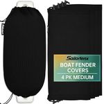 Sailortenx 4 Packs Boat Fender Cover, 8"*22" Marine Bumper Covers,Polyester(Boat Fender Not Included)